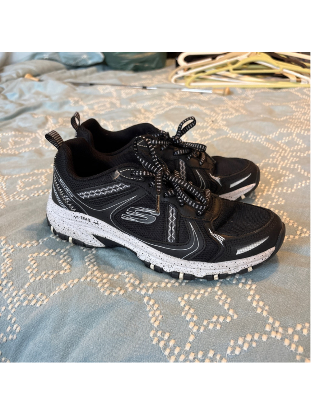 Women's Skechers Trail Sneakers Black White Size 7